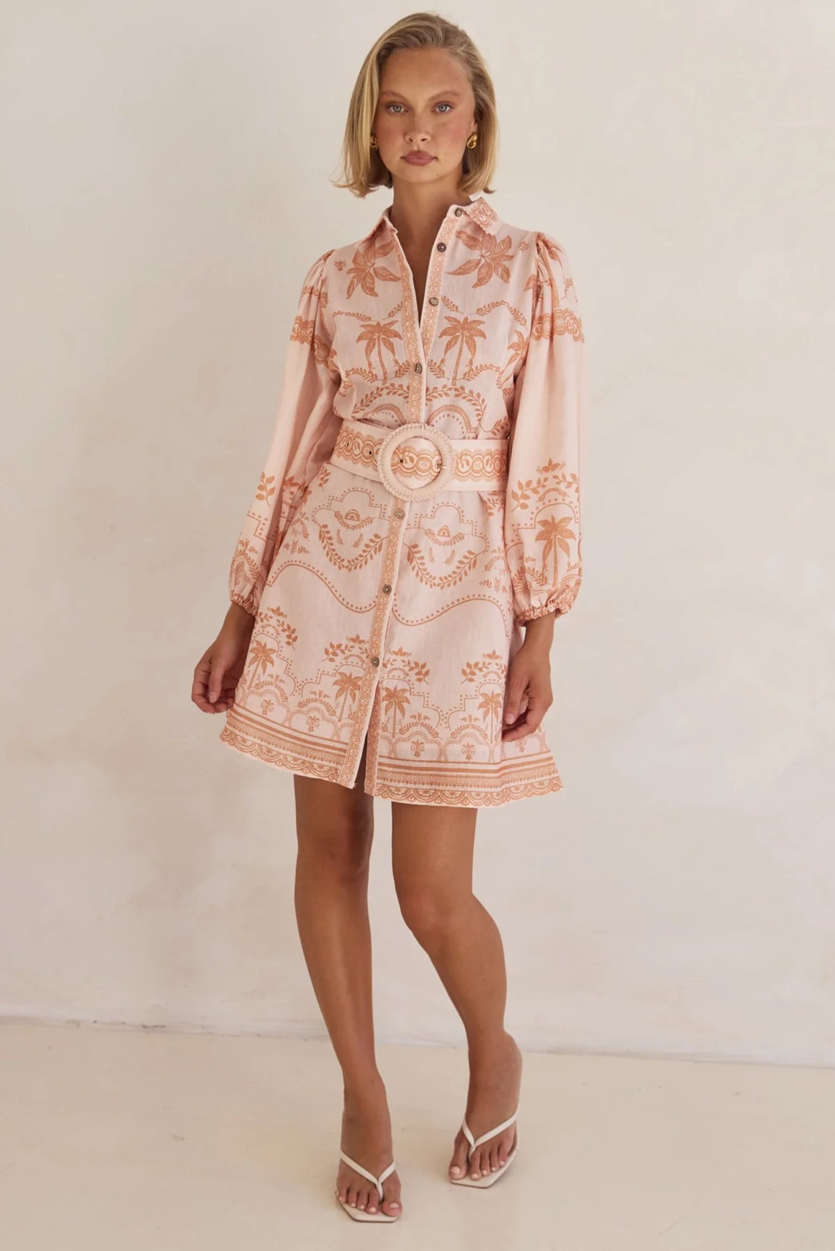 Xander Mini Dress - Peach