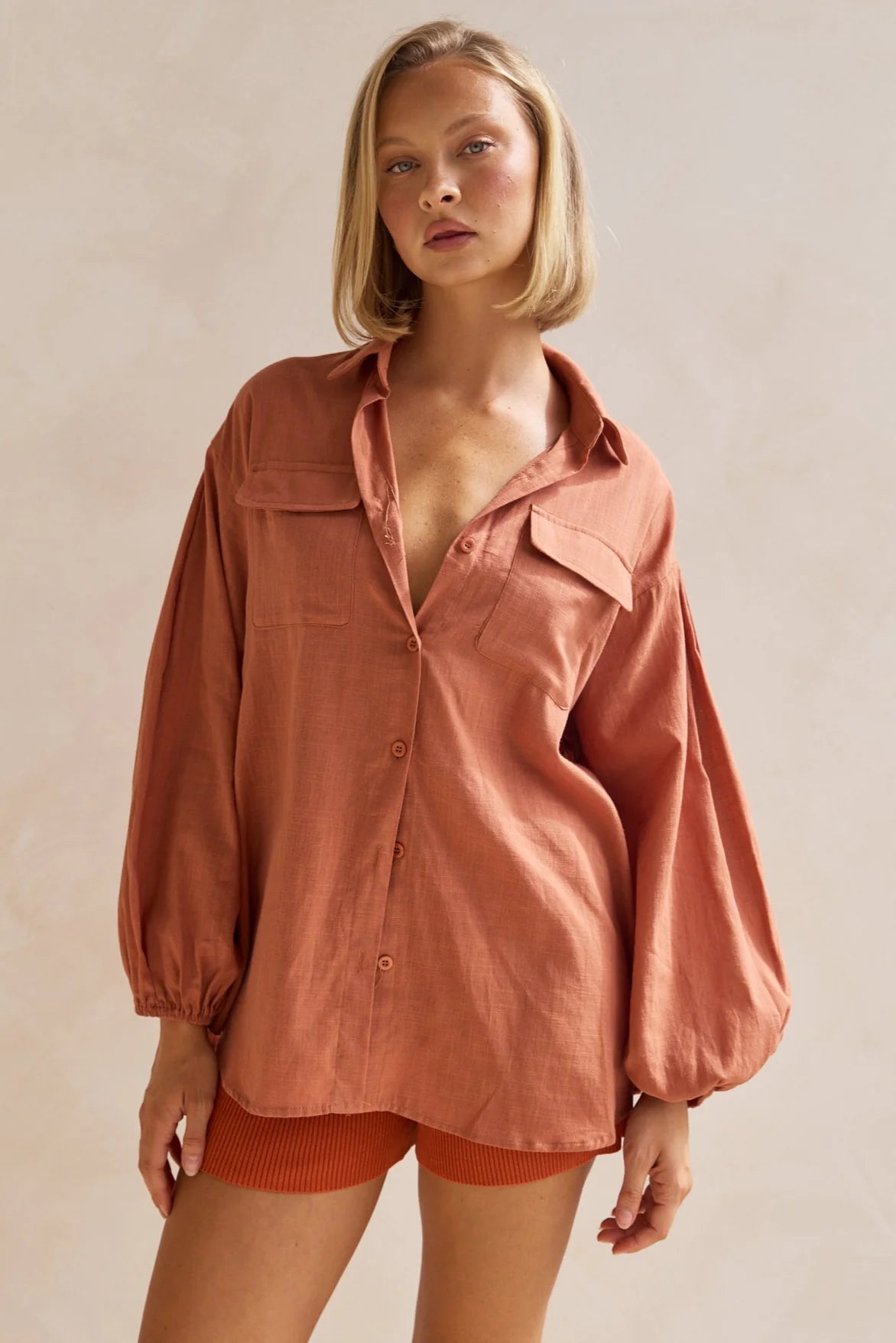 Timothee Shirt - Rust